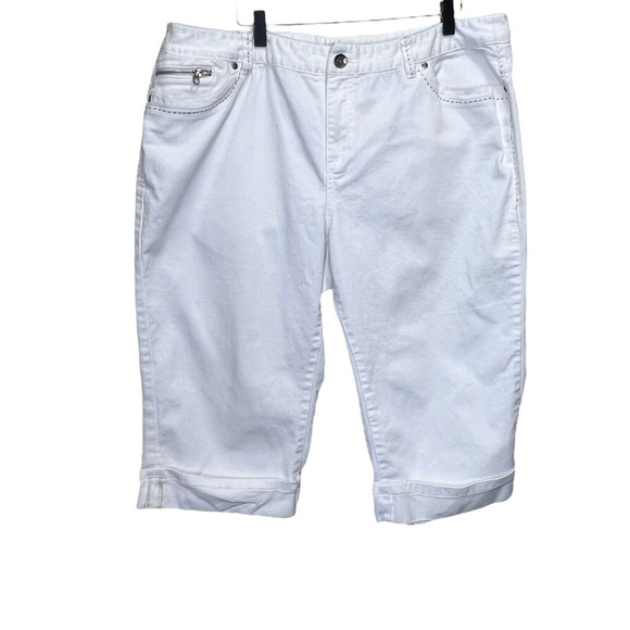 INC International Concepts White Capris Size 18 - Picture 1 of 10